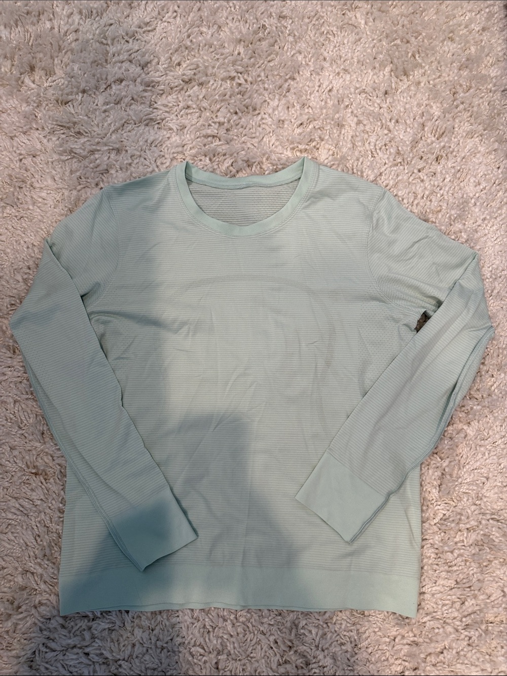 Lululemon Light Mint Long Sleeve Crewneck Top